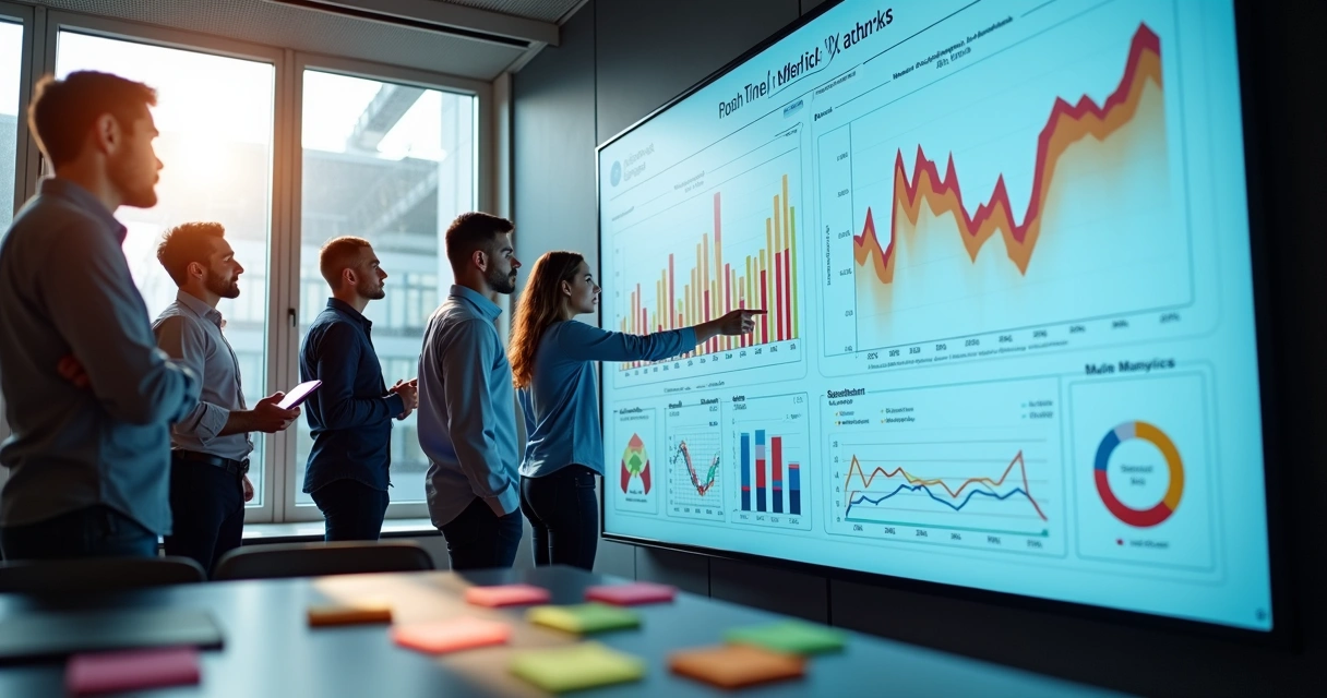 Dashboard com métricas da North Star Metric em tempo real