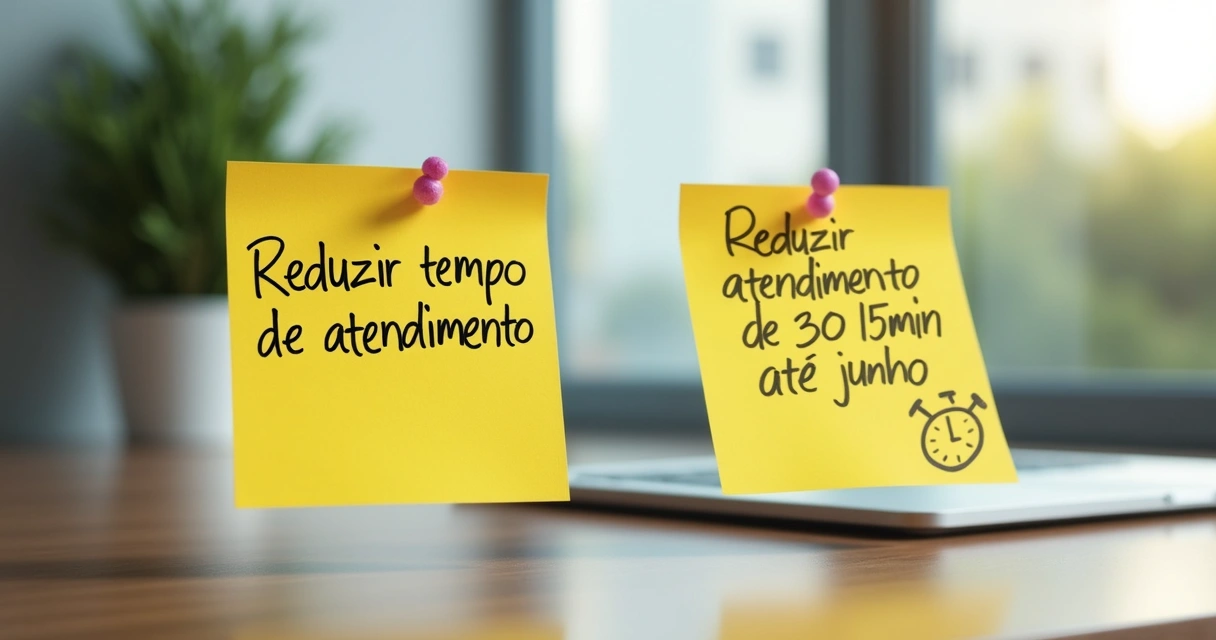 Visual de comparação entre KR sem prazo e KR com prazo definido