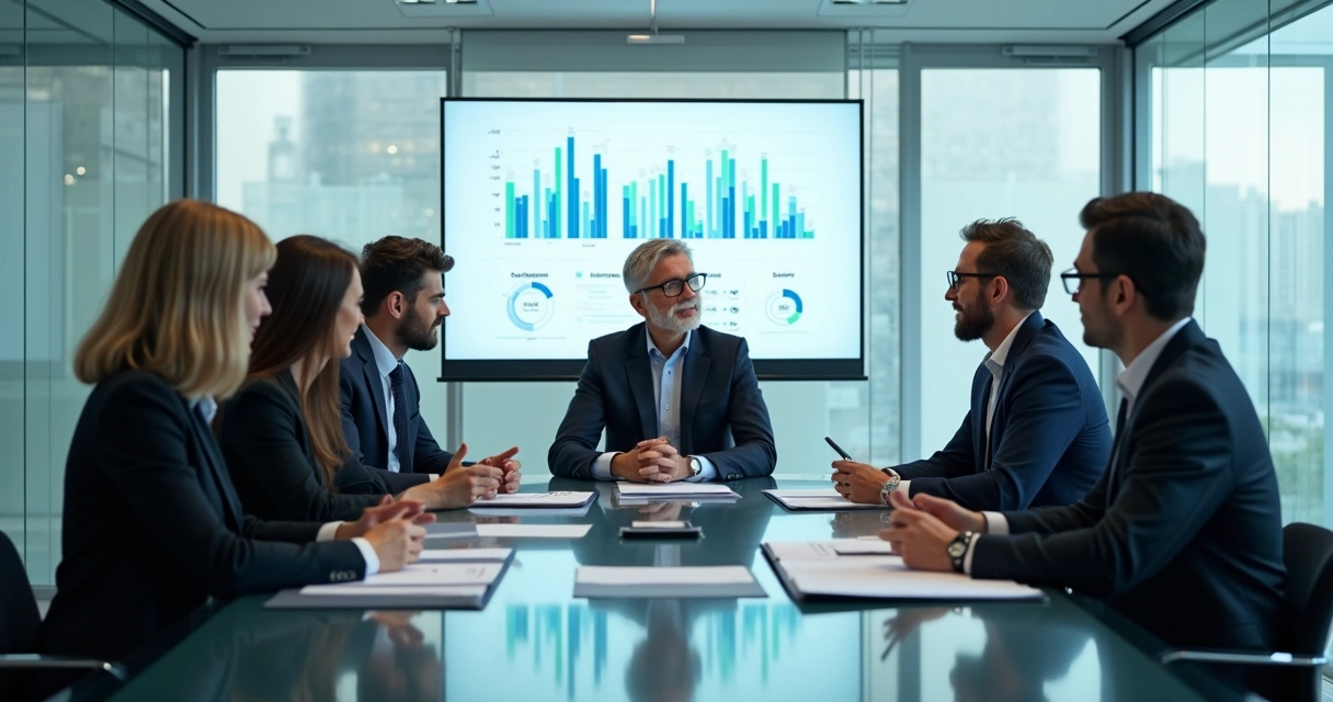 Equipe jurídica em reunião alinhando metas estratégicas